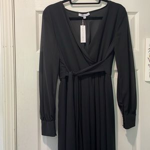 Black long sleeve maxi dress
